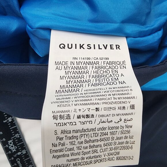 Quiksilver Youth Jacket S/10 NWT - Picture 10 of 16